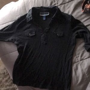 Black Collared Long Sleeve